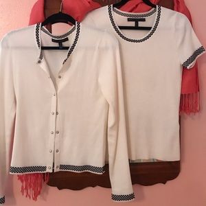 White sweater set White House Black Market